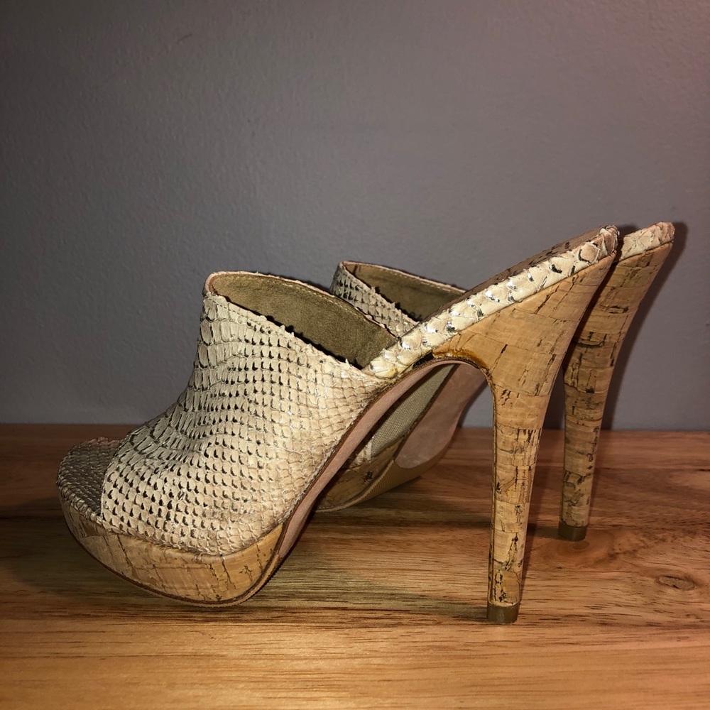 Stuart Weitzman Beige Platform Sandals
